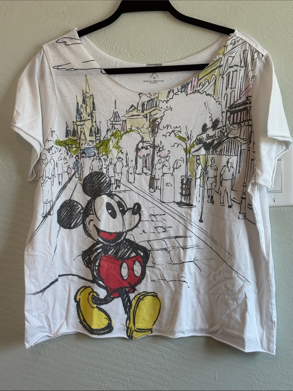 Bundle for $2! White Mickey Mouse Sketch Graphic Tee 1X